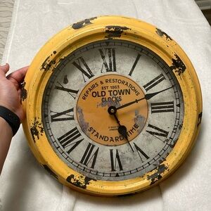 Yellow Wall Clock